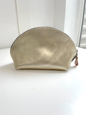 Luna Cosmetic Bag Large Gold Metallic