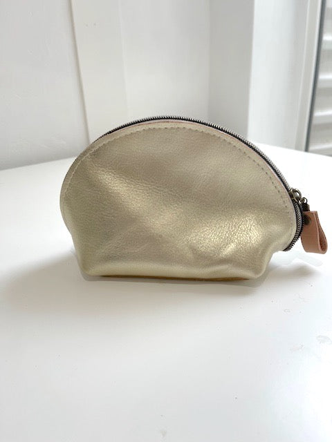 Luna Cosmetic Bag Medium Gold Metallic