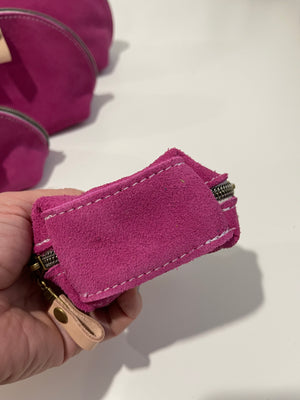 Luna Cosmetic fuschia suede mini