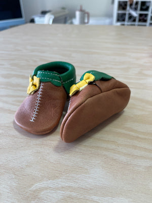 Football Side Bow Moccs Size 2
