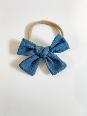 Denim Hair Bow