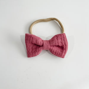 Valentine Mauve Gauze Bow