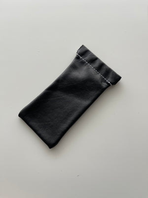 Black Leather Eyeglass Case