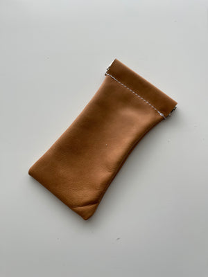 Cognac Leather Eyeglass Case