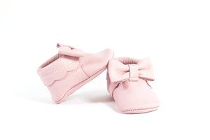 Bow Moccasins Light Pink