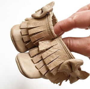 Ankle Bow Boots weathered brown