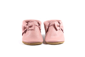 Side Bow Moccasin Light Pink